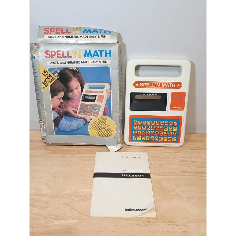 Vintage Radioshack Spell 'N Math Electronic Learning Toy